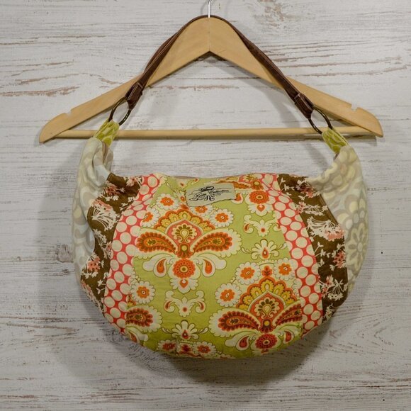 Keeta Collection  Patchwork Cotton Purse Boho Bohemian Hippie Floral Hobo - Picture 1 of 7